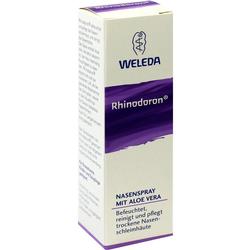 Packung von Nasenspray mit Aloe Vera, das die Nase befeuchtet und pflegt.