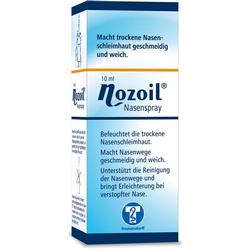 Eine Packung Nozoil-Nasenspray zur Befeuchtung der Nasenschleimhaut.