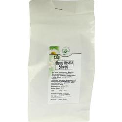 Beutel mit 130g schwarzem Henna-Pulver von Resana zur Haarfärbung.