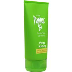 Grüne Tube einer Pflegespülung für Haar ab vierzig.